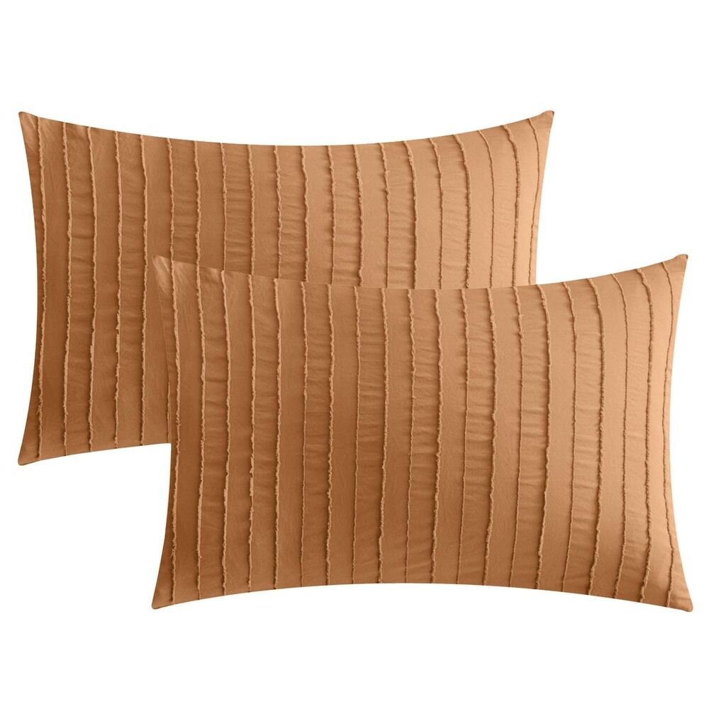 Pillowcases Standard Size Rust 2 Pack Boho Striped Bed Pillow Covers 20x26in